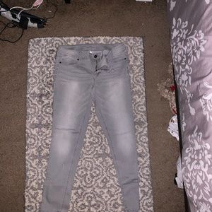 Gray washed jeans